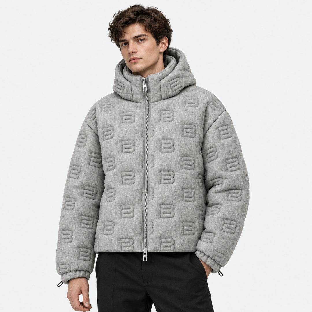 BIMOOX Valther Winterjacke – Grau – Model-Mann