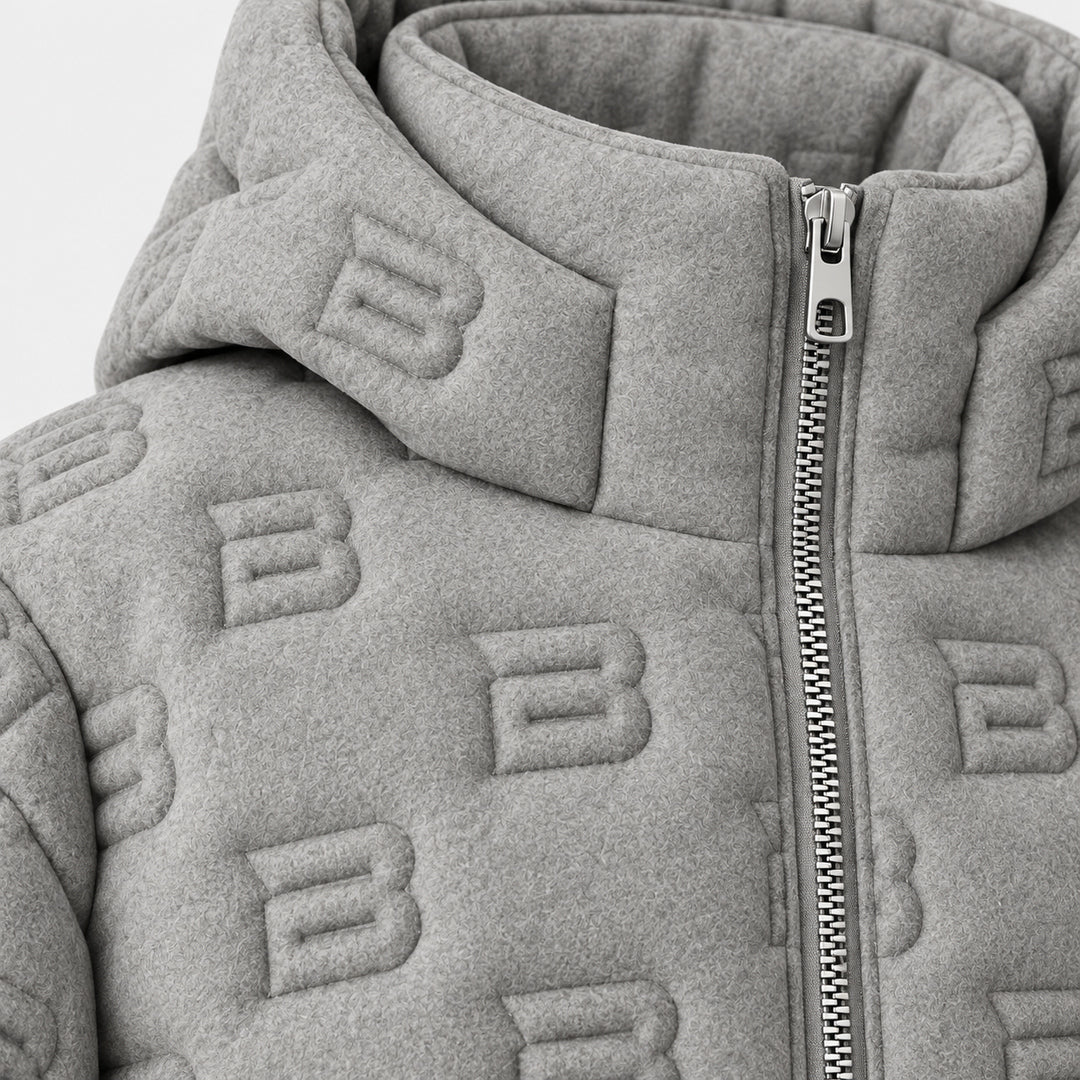 BIMOOX Valther Winterjacke – Grau – Detail