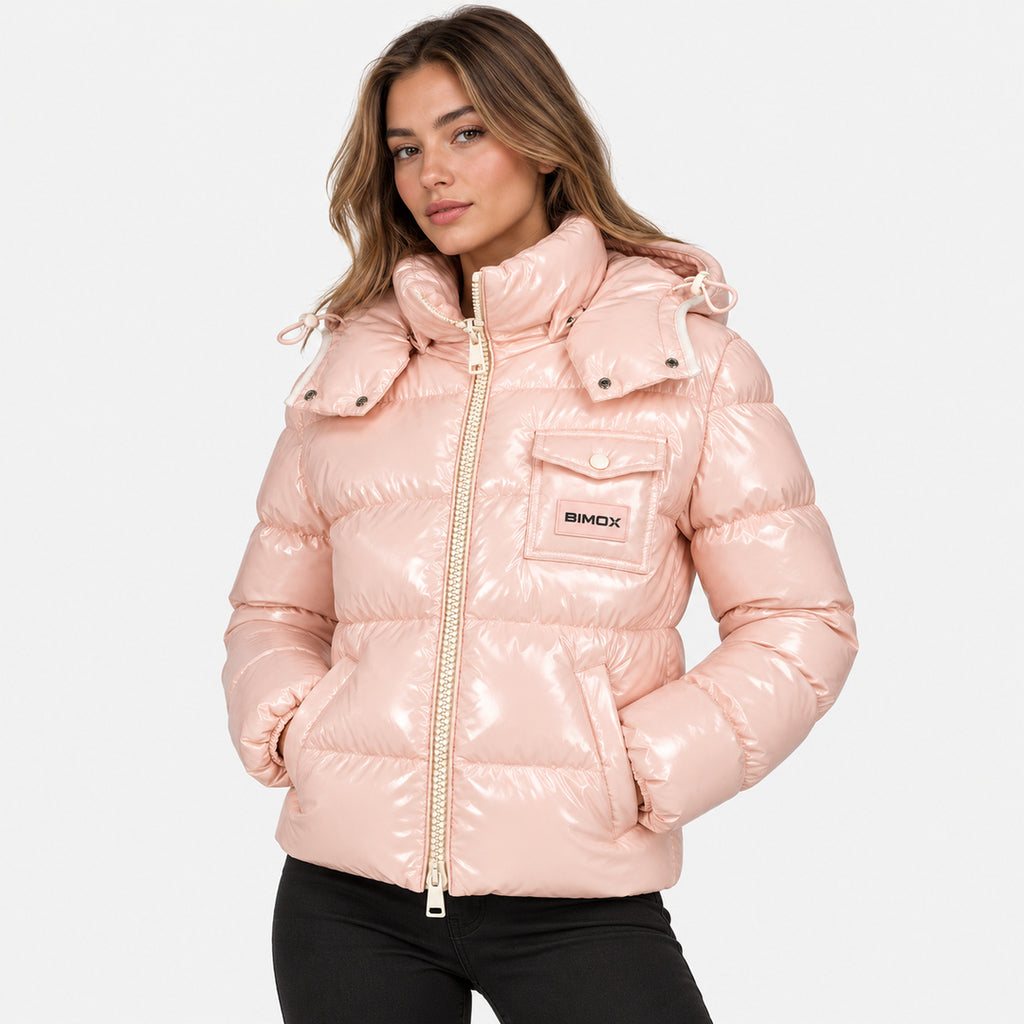 BIMOOX Solvya Winterjacke – Hellrosa – Model-Frau