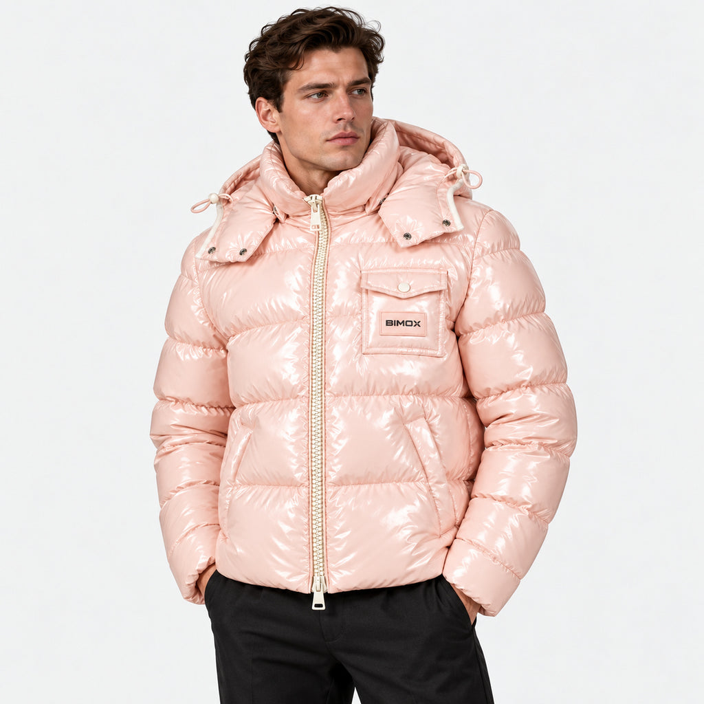 BIMOOX Solvya Winterjacke – Hellrosa – Model-Mann