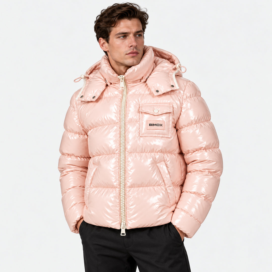 BIMOOX Solvya Winterjacke – Hellrosa – Model-Mann