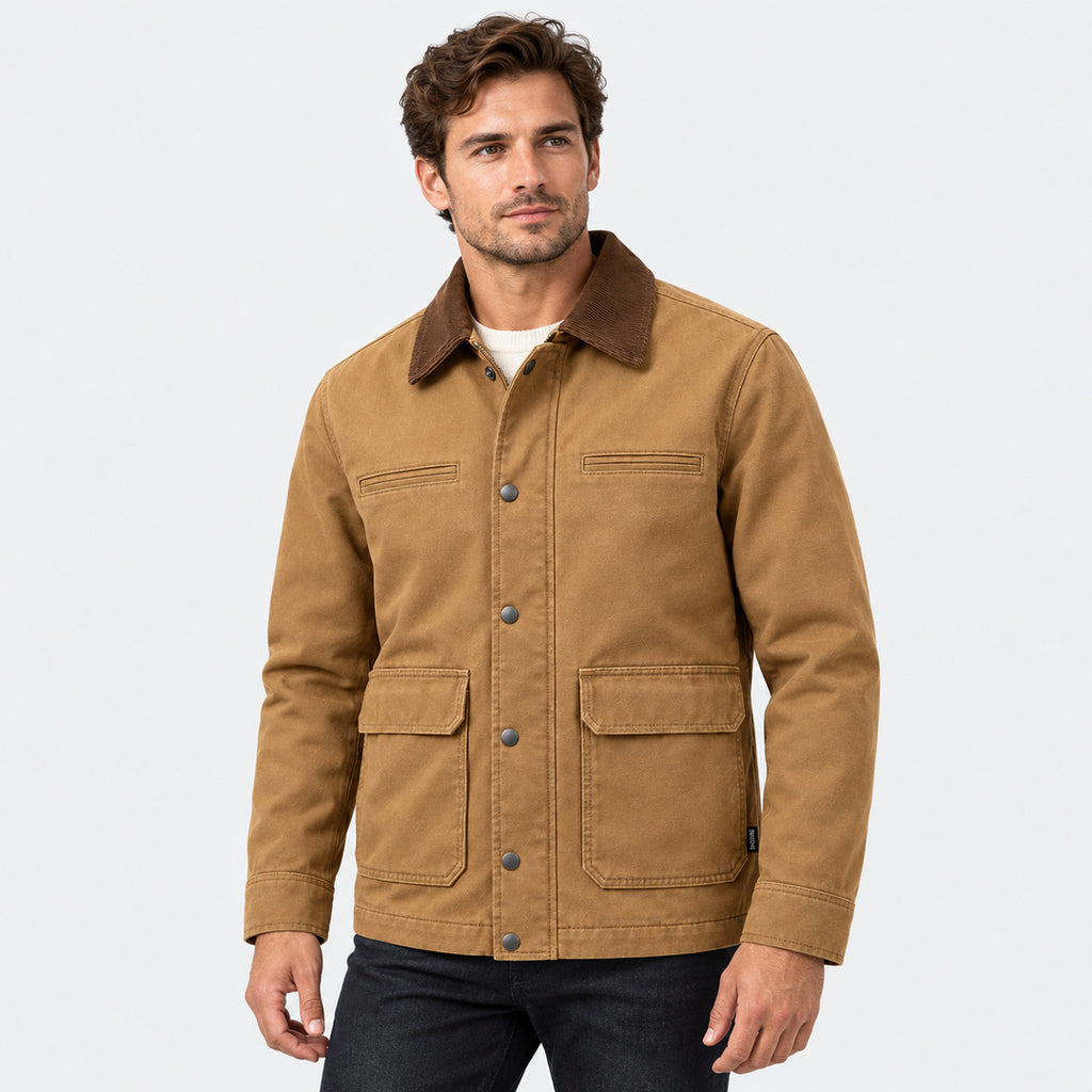 BIMOOX Corvellan Winterjacke – Camel – Model-Mann