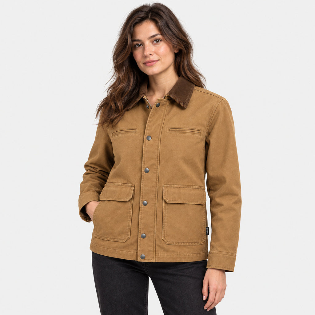 BIMOOX Corvellan Winterjacke – Camel – Model-Frau