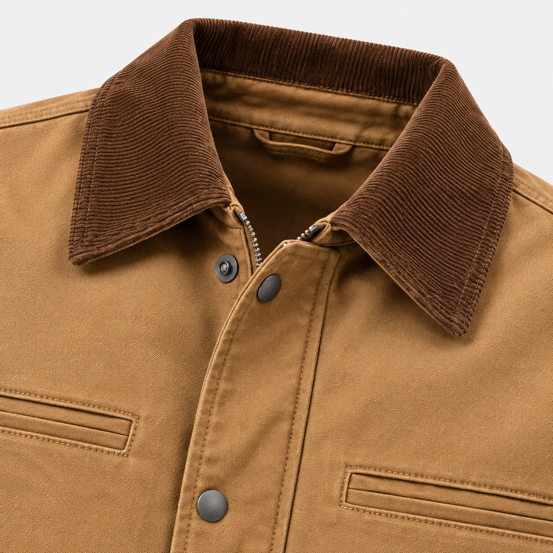 BIMOOX Corvellan Winterjacke – Camel – Detail