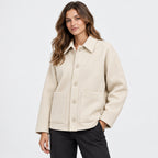 BIMOOX Avenelle Winterjacke – Creme – Model-Frau
