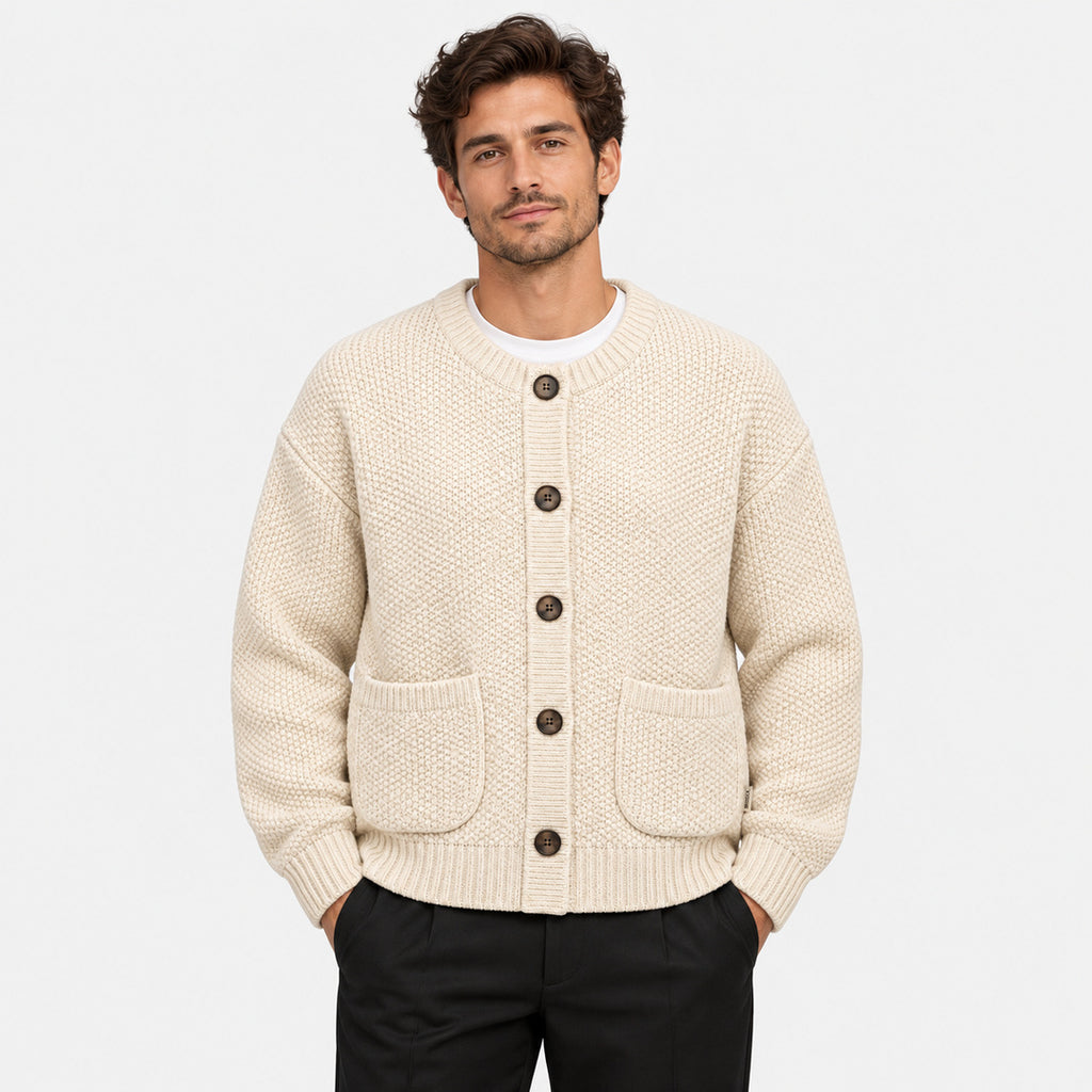 BIMOOX Luvorin Winterjacke – Creme – Model-Mann