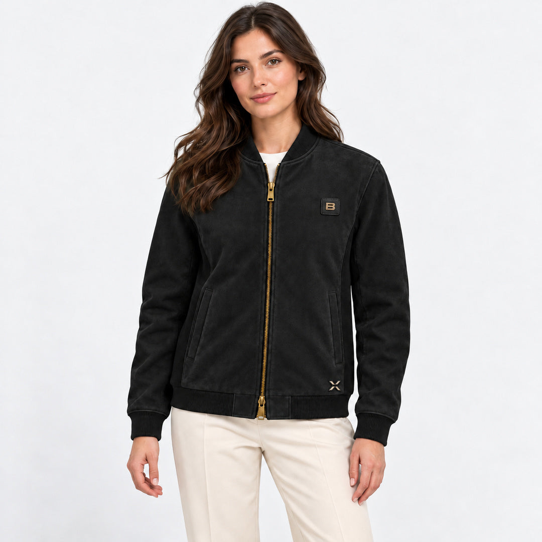 BIMOOX Kavren Winterjacke – Schwarz – Model-Frau