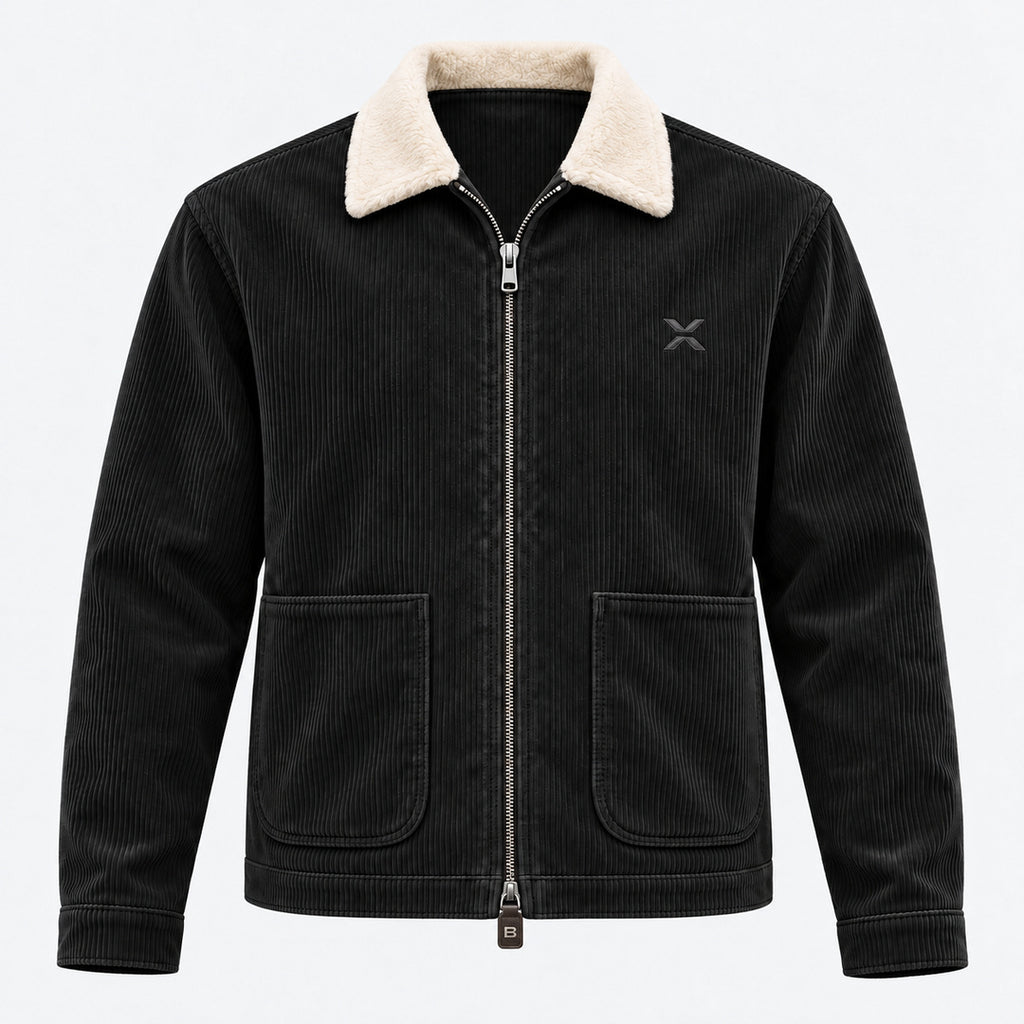 BIMOOX Novaryn Winterjacke – Schwarz – heller Besatz – Vorne