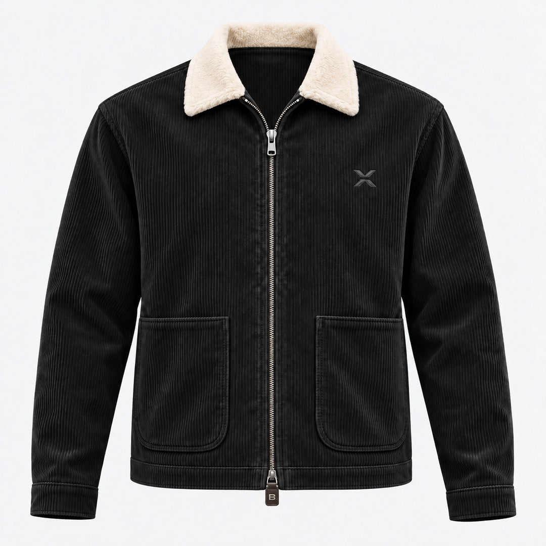 BIMOOX Novaryn Winterjacke – Schwarz – heller Besatz – Vorne