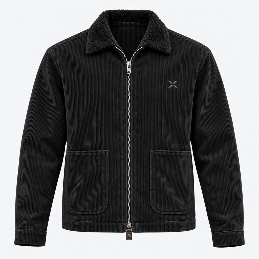 BIMOOX Novaryn Winterjacke – Schwarz – schwarzer Besatz – Vorne