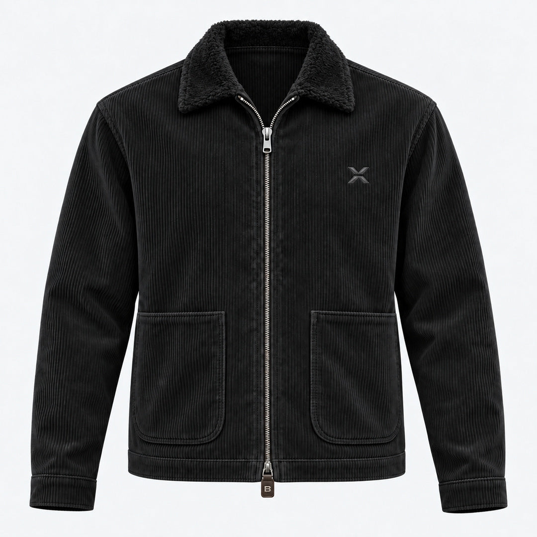 BIMOOX Novaryn Winterjacke – Schwarz – schwarzer Besatz – Vorne