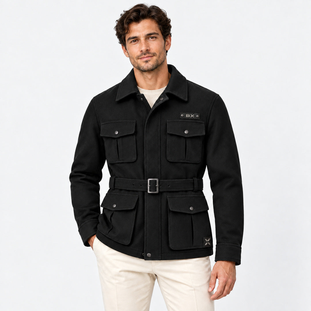 BIMOOX Tervian Winterjacke – Schwarz – Model-Mann