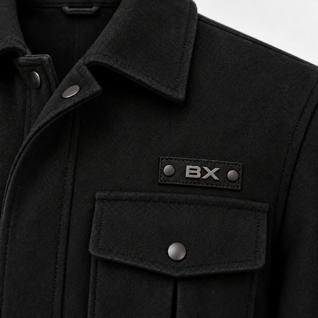 BIMOOX Tervian Winterjacke – Schwarz – Detail