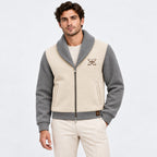 BIMOOX Velric Winterjacke – Creme-Grau – Model-Mann