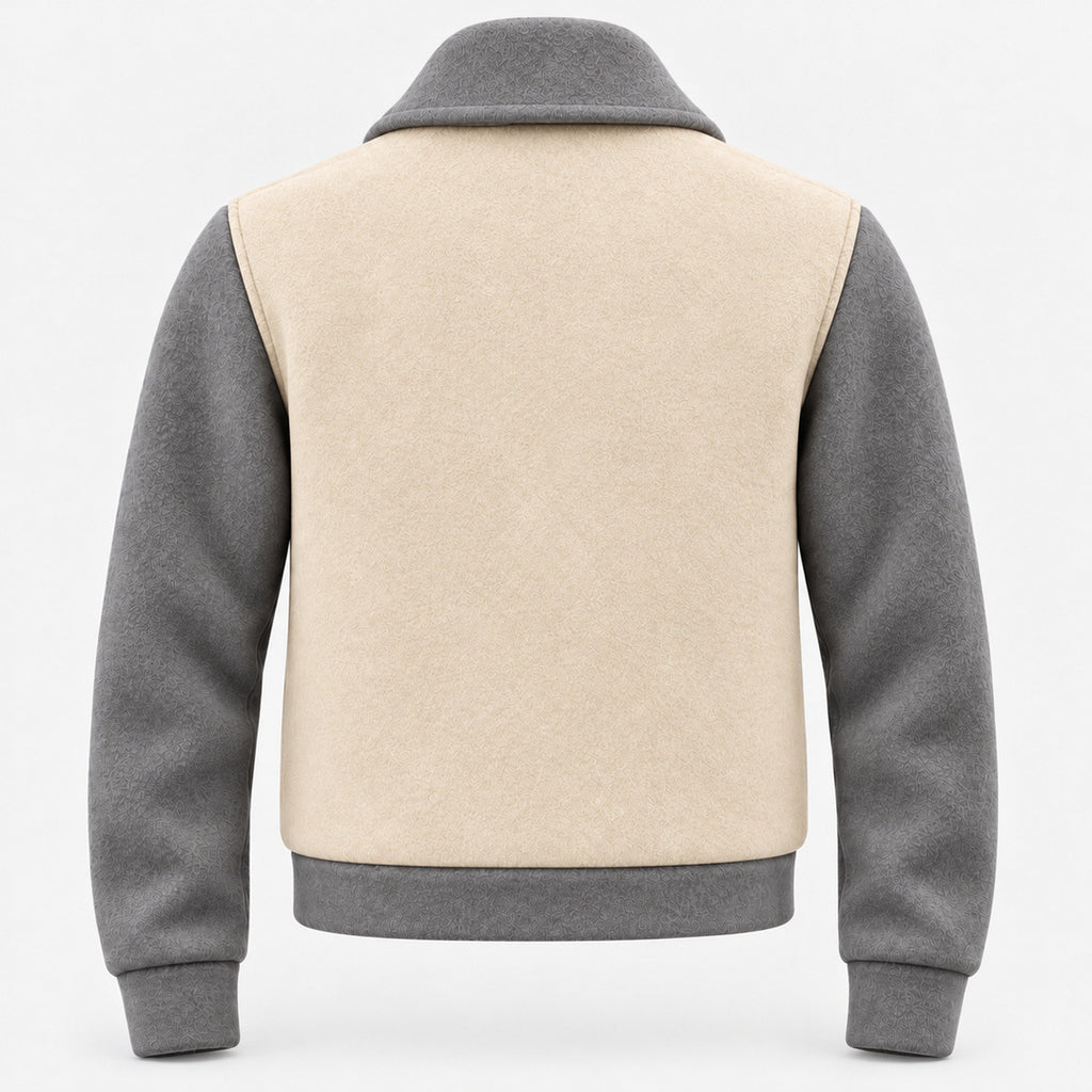 BIMOOX Velric Winterjacke – Creme-Grau – Hinten