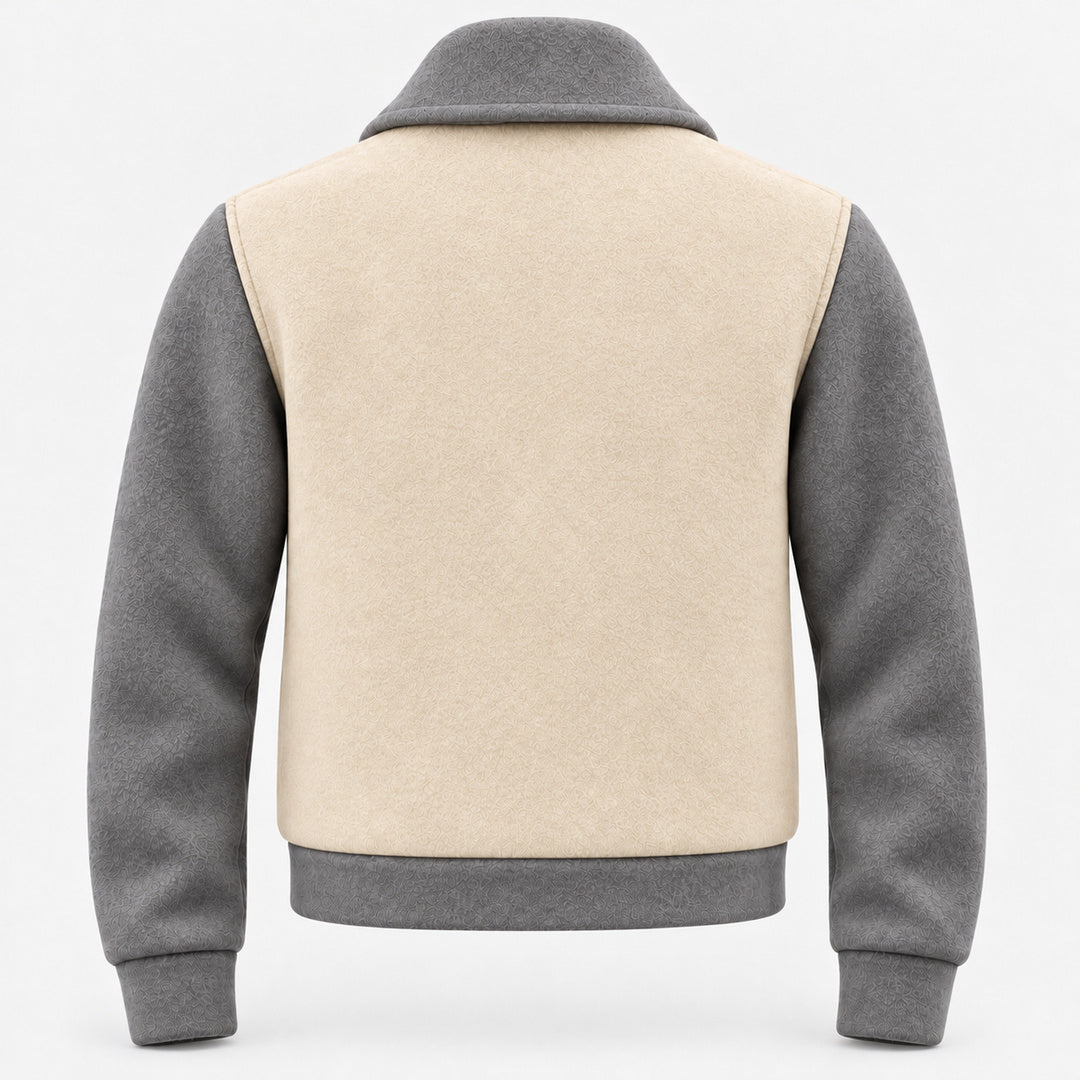 BIMOOX Velric Winterjacke – Creme-Grau – Hinten