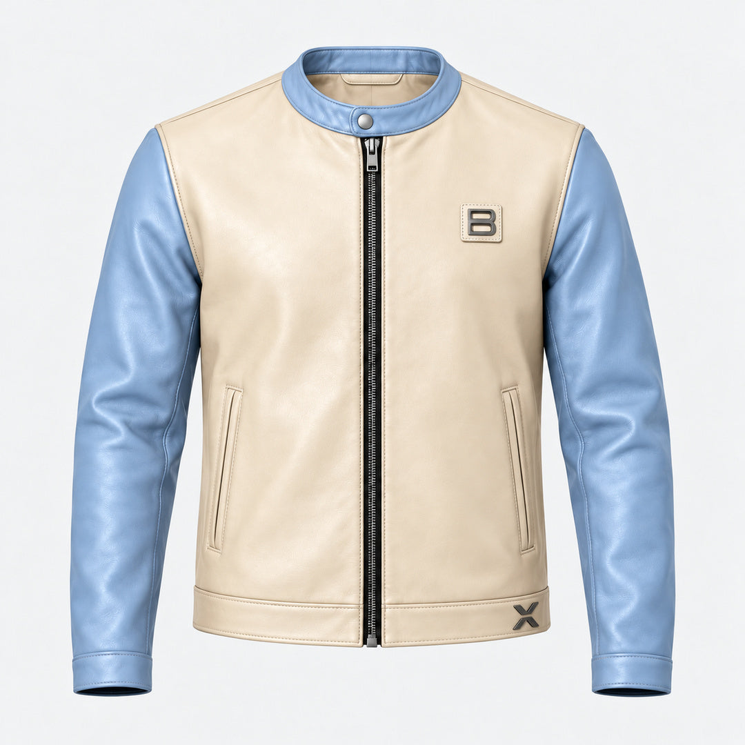 BIMOOX Elarven Winterjacke – Creme-Hellblau – Vorne