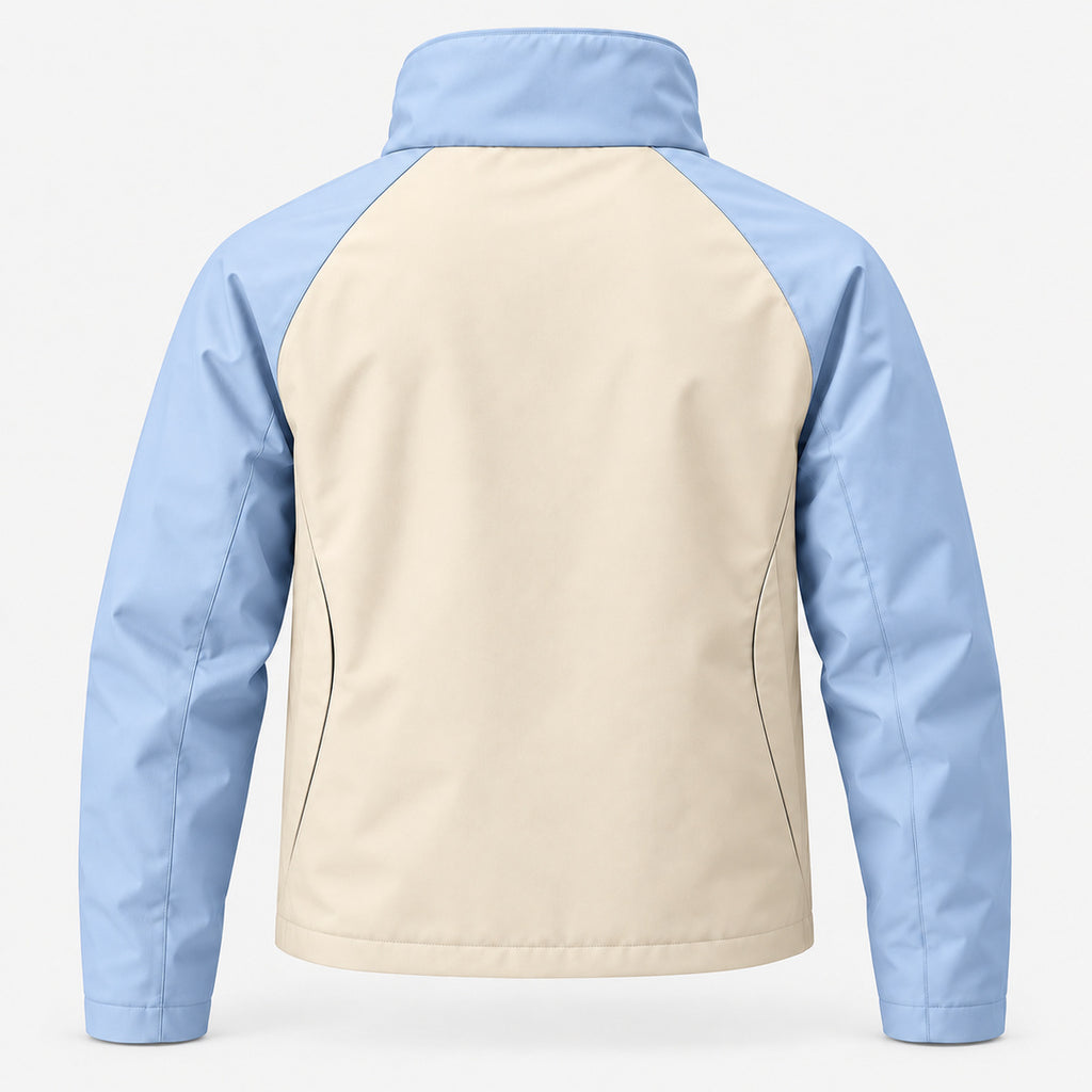 BIMOOX Rovian Winterjacke – Creme-Hellblau – Hinten
