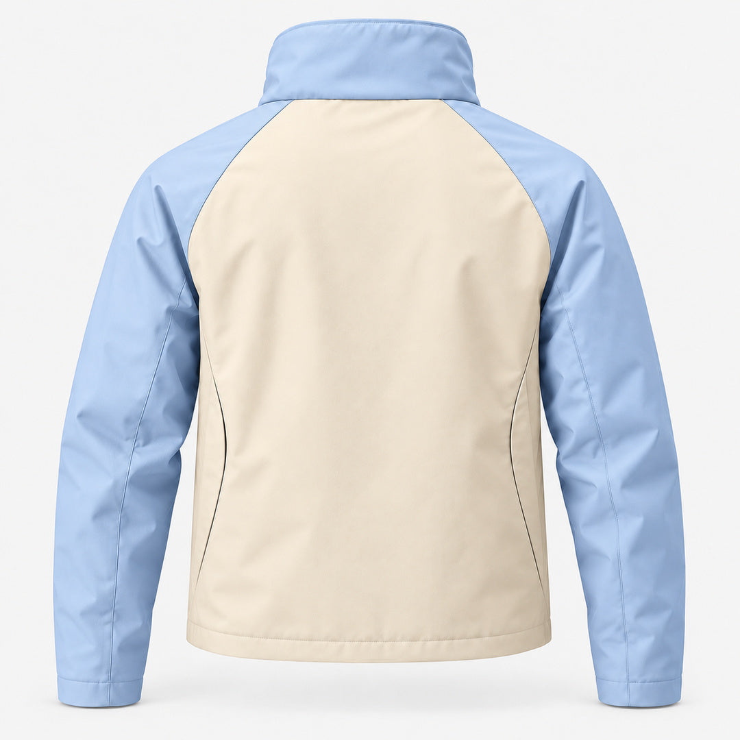 BIMOOX Rovian Winterjacke – Creme-Hellblau – Hinten
