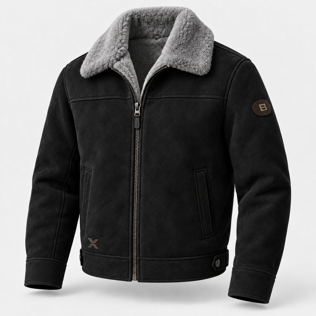 BIMOOX Varnek Winterjacke – Schwarz-Grau – Vorne