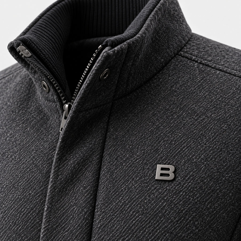 BIMOOX Norevik Winterjacke – Grau – Detail