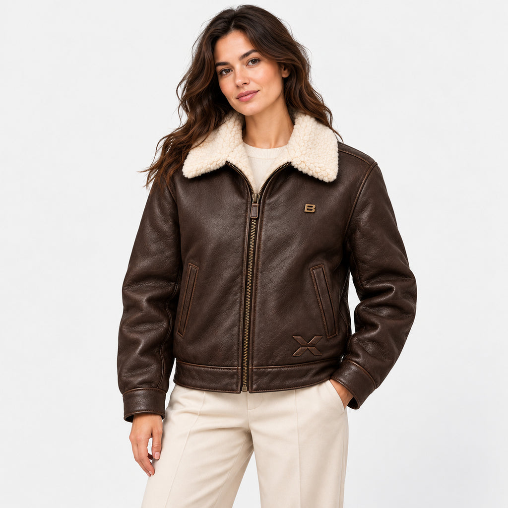 BIMOOX Aldrion Winterjacke – Braun – Model-Frau