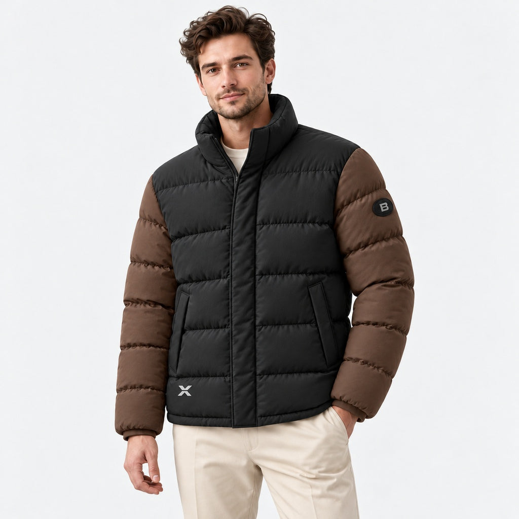 BIMOOX Torvane Winterjacke – Schwarz-Braun – Model-Mann