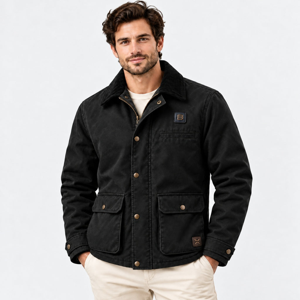 BIMOOX Belvian Winterjacke – Schwarz – Model-Mann