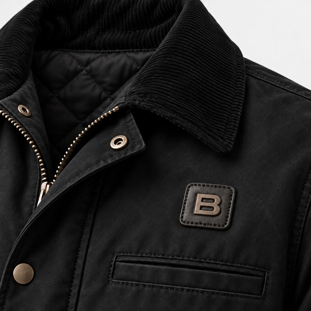 BIMOOX Belvian Winterjacke – Schwarz – Detail