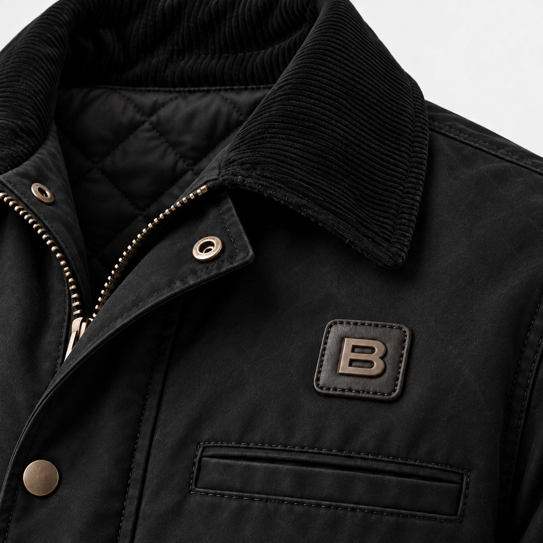 BIMOOX Belvian Winterjacke – Schwarz – Detail