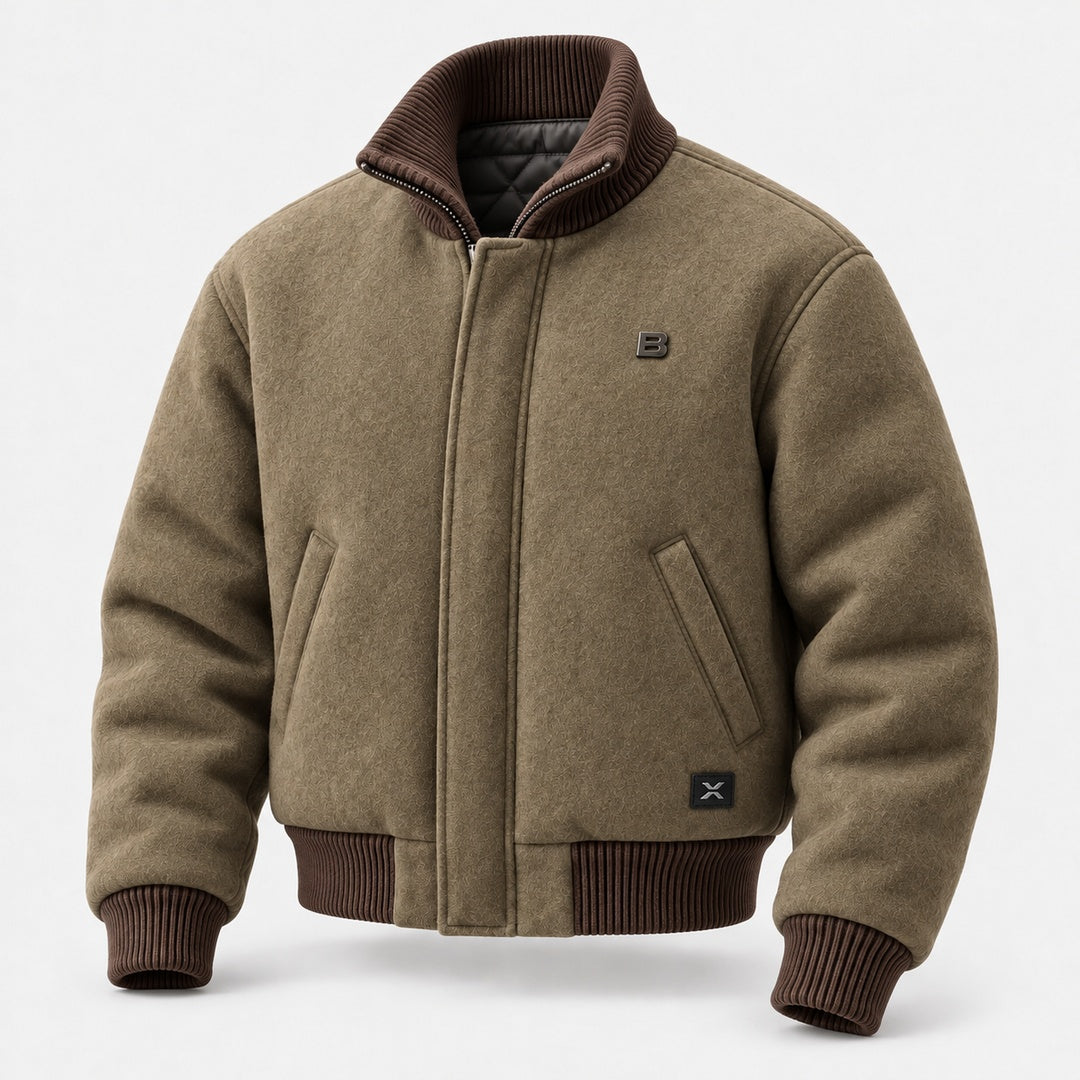 BIMOOX Keldran Winterjacke – Khaki-Braun – Vorne