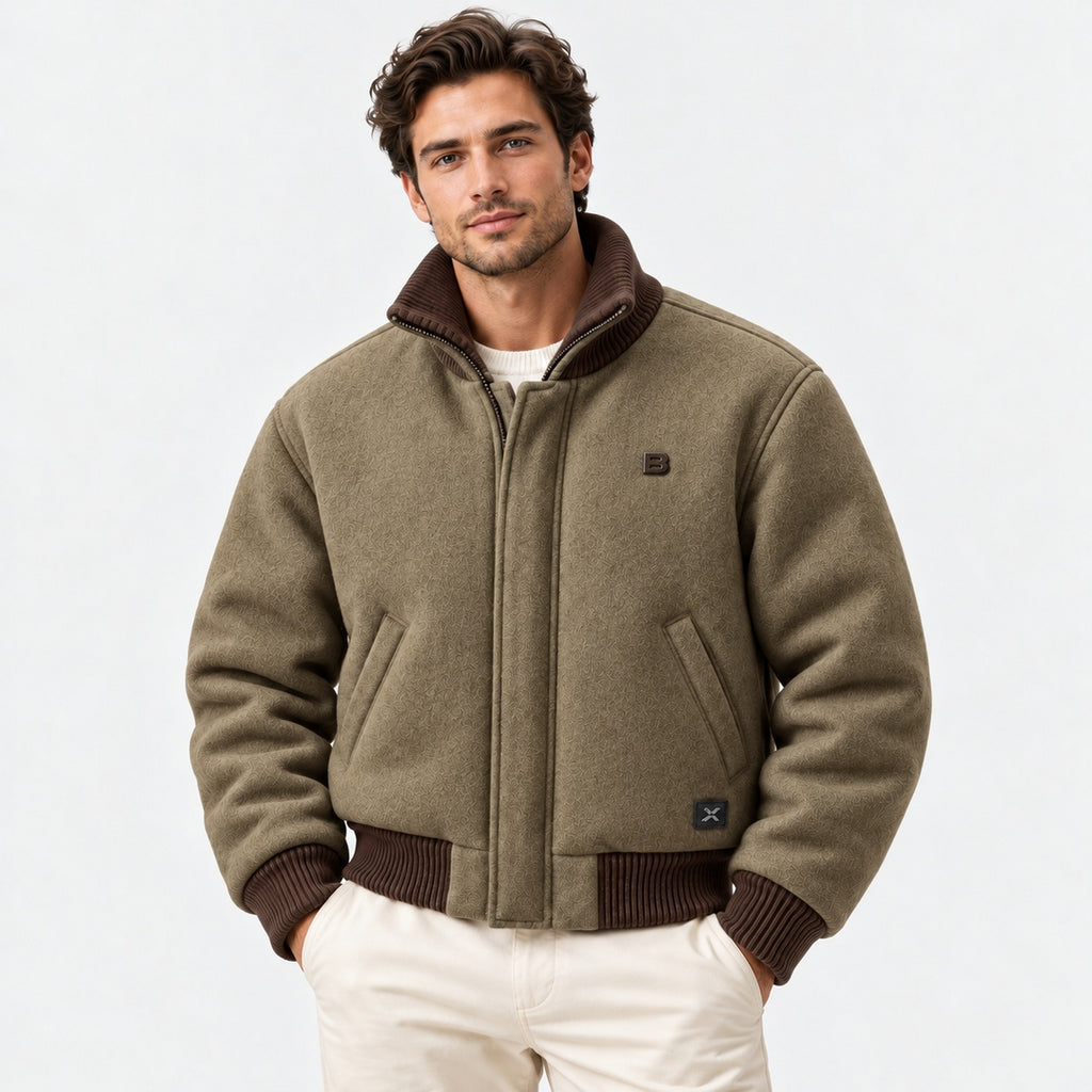 BIMOOX Keldran Winterjacke – Khaki-Braun – Model-Mann