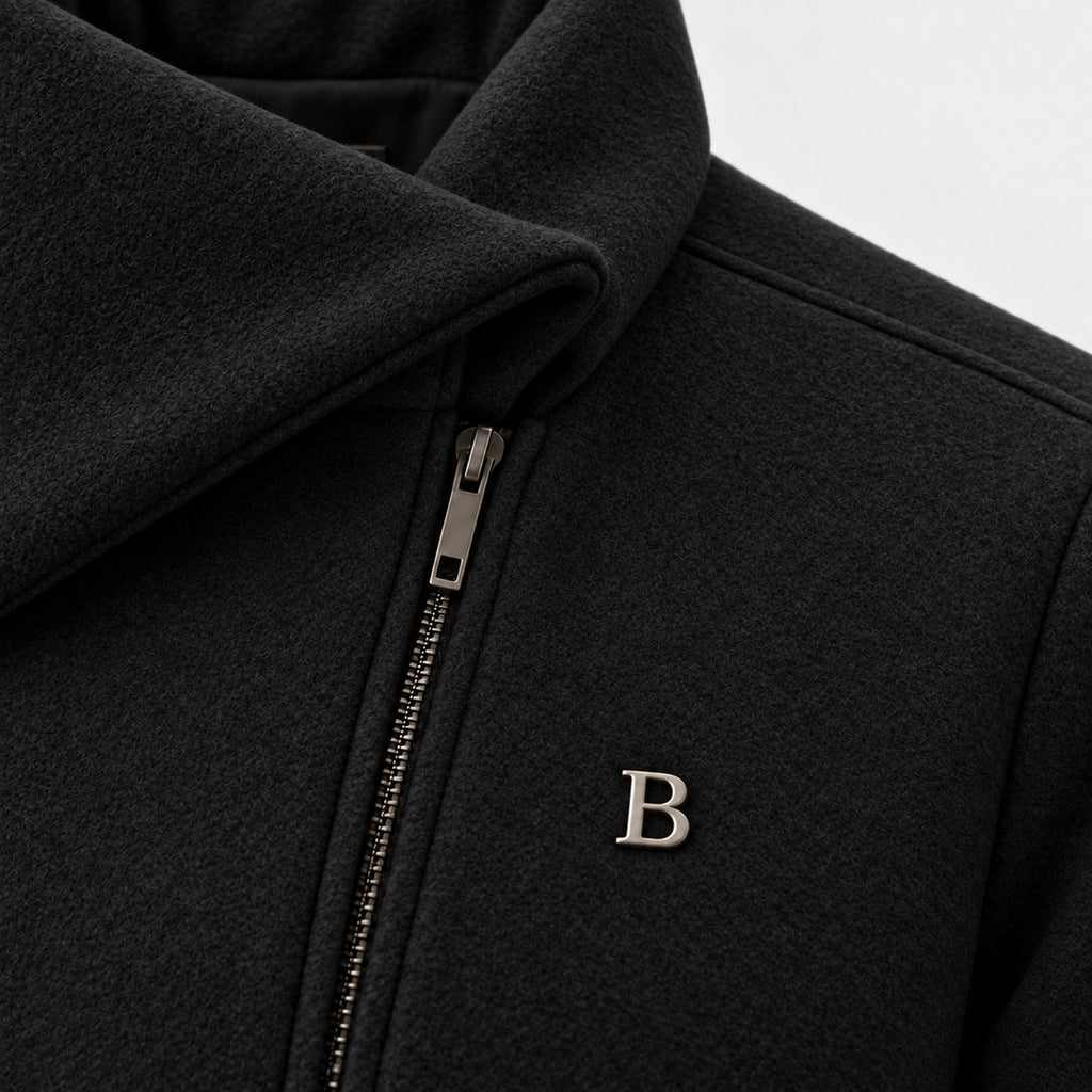 BIMOOX Elvaris Winterjacke – Schwarz – Detail