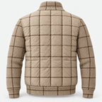 BIMOOX Merovia Winterjacke – Beige mit Karomuster – Hinten