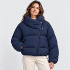 BIMOOX Sylvaren Winterjacke – Dunkelblau-Uni – Model-Frau