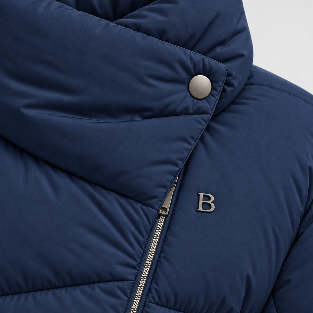 BIMOOX Sylvaren Winterjacke – Dunkelblau-Uni – Detail