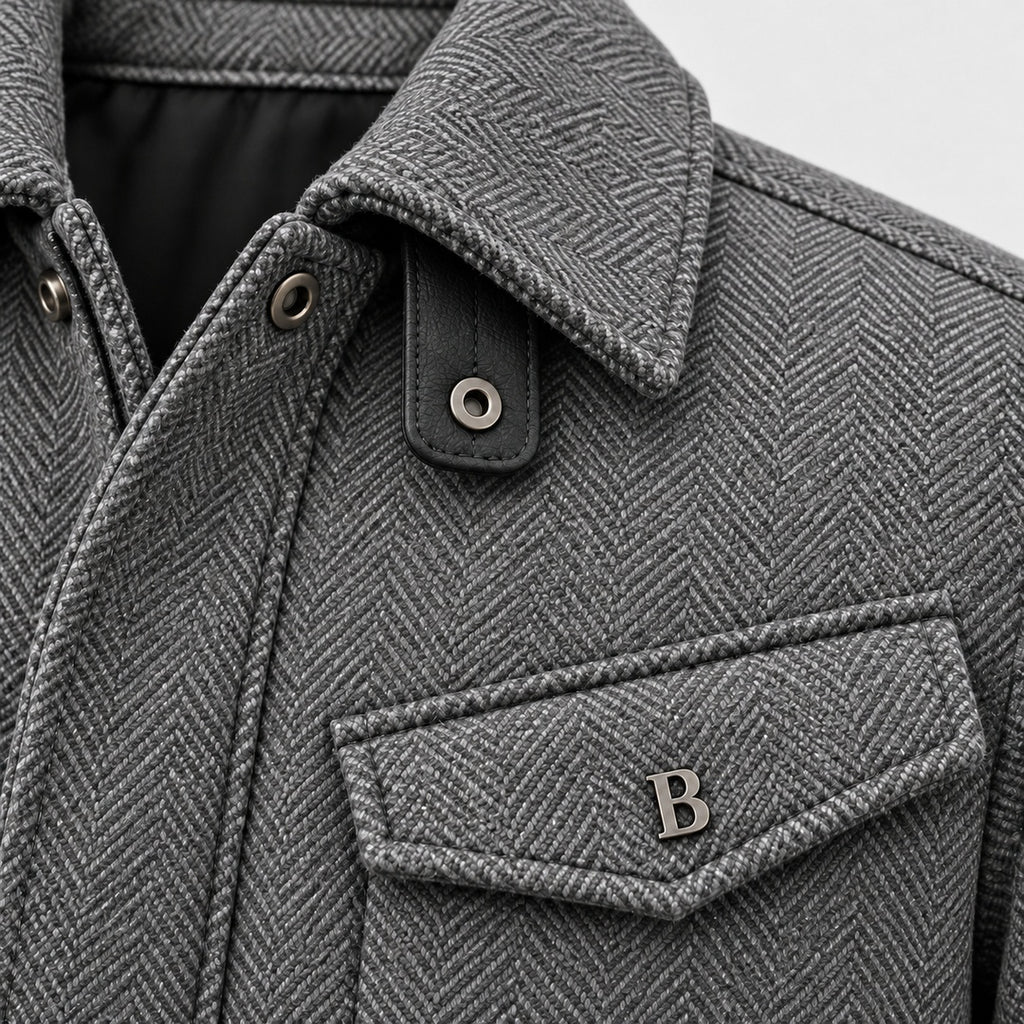 BIMOOX Bravorn Winterjacke – Grau – Detail