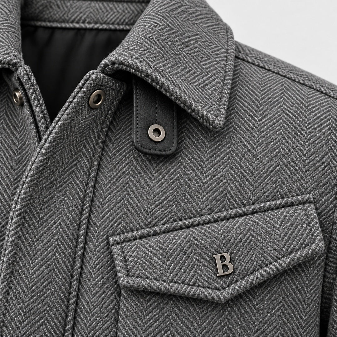 BIMOOX Bravorn Winterjacke – Grau – Detail