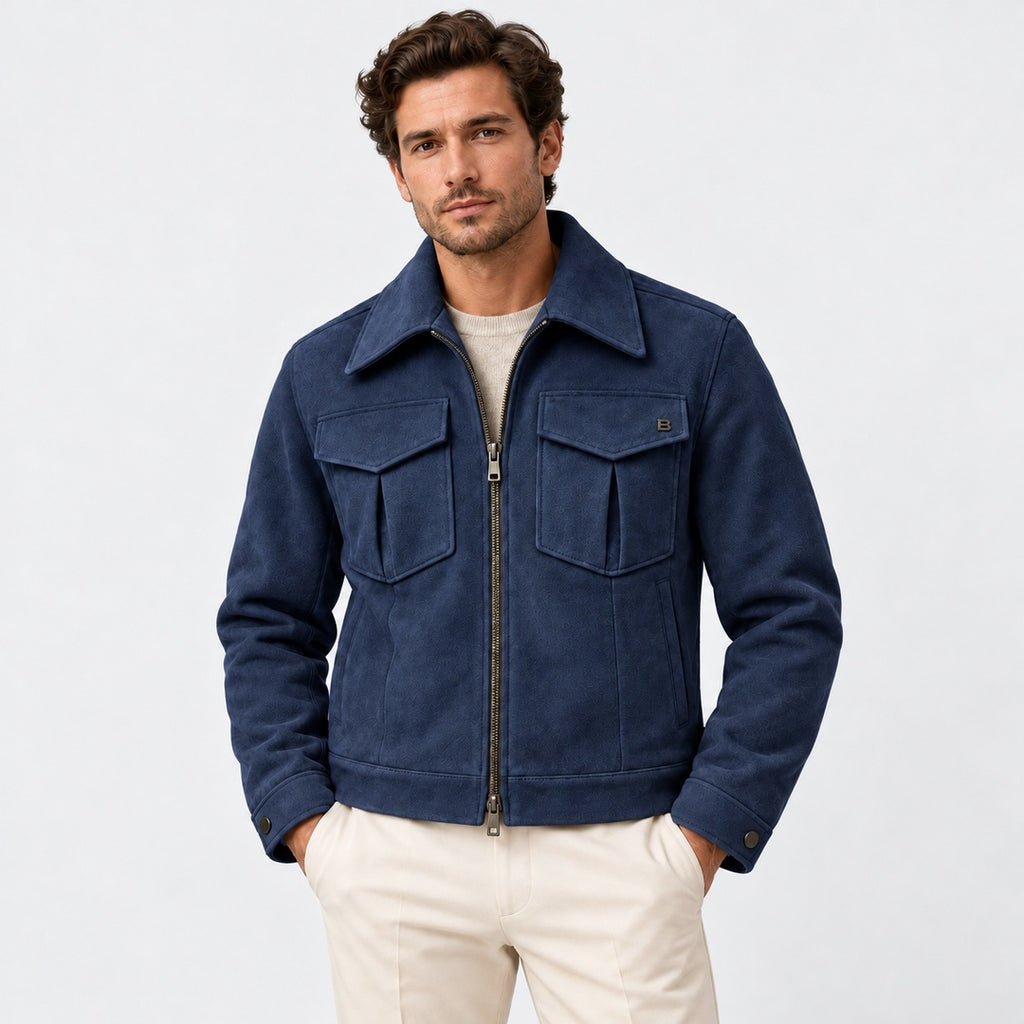 BIMOOX Korvian Winterjacke – Navy – Model-Mann