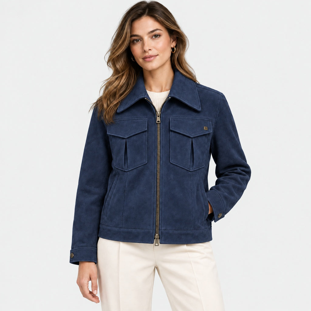 BIMOOX Korvian Winterjacke – Navy – Model-Frau