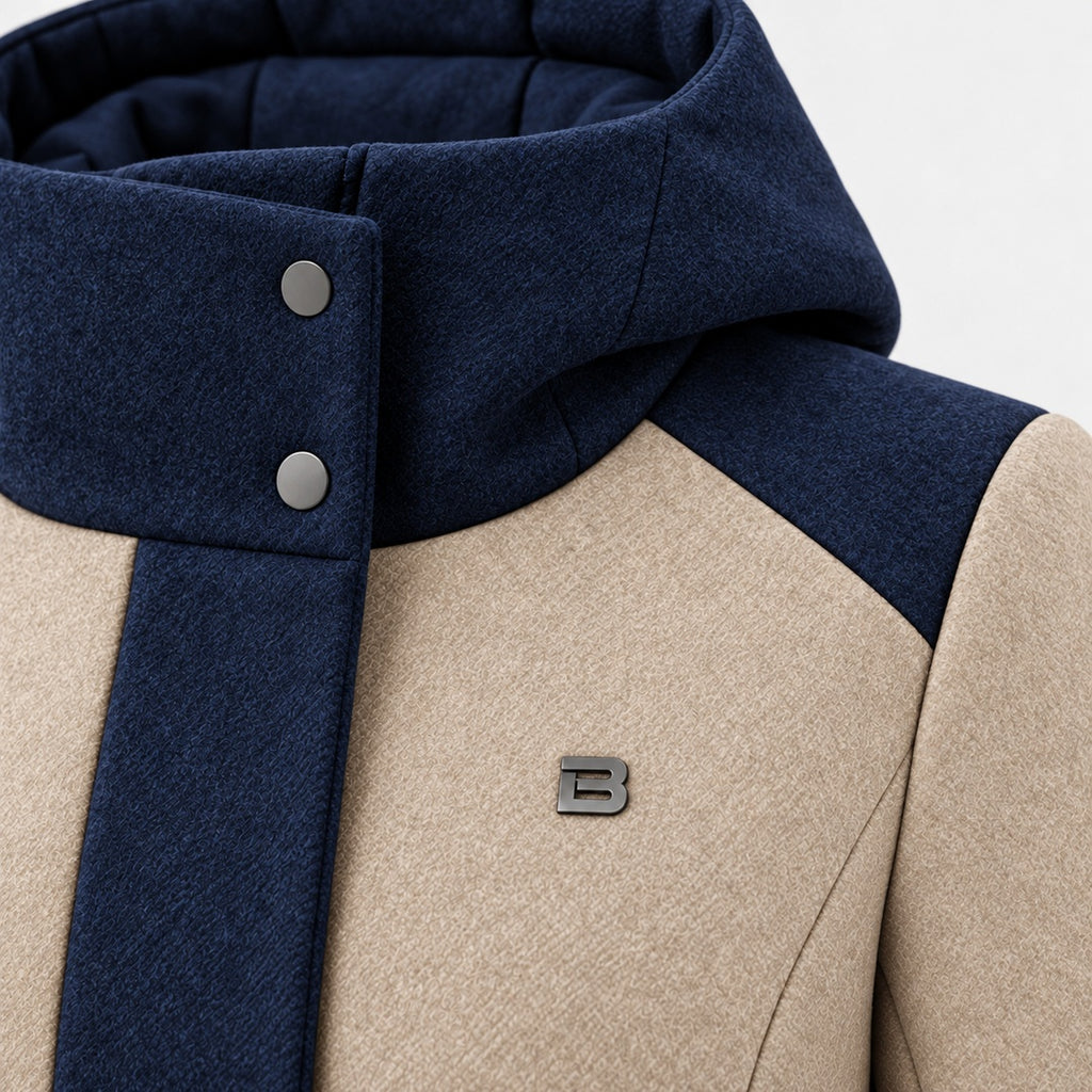 BIMOOX Navello Winterjacke – Beige-Navy – Detail