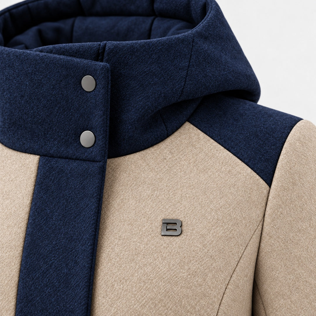 BIMOOX Navello Winterjacke – Beige-Navy – Detail
