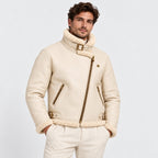 BIMOOX Sovelle Winterjacke – Cremeweiß – Model-Mann