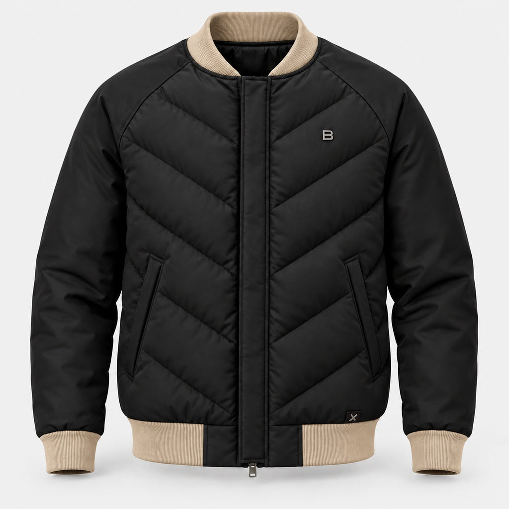 BIMOOX Orlena Winterjacke – Schwarz-Beige – Vorne