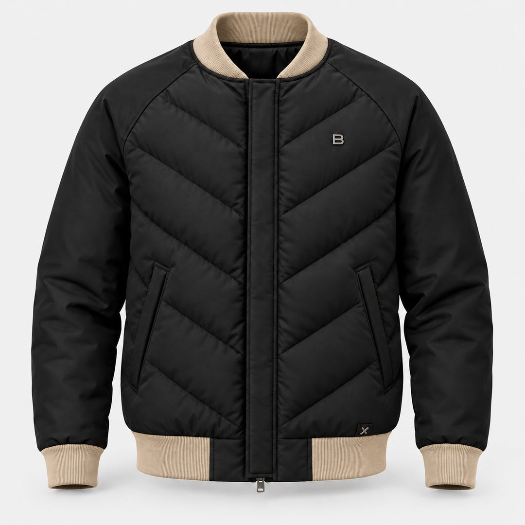 BIMOOX Orlena Winterjacke – Schwarz-Beige – Vorne