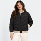 BIMOOX Orlena Winterjacke – Schwarz-Beige – Model-Frau