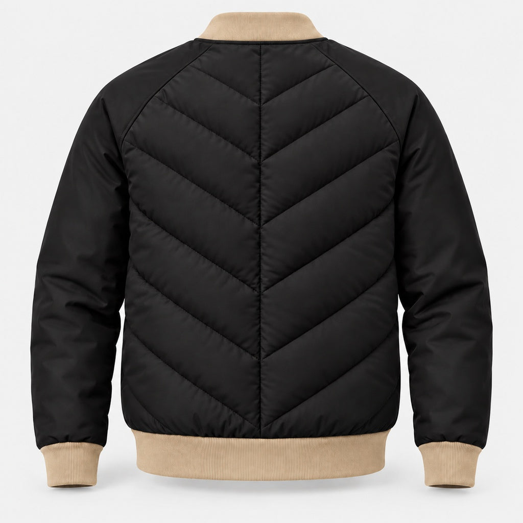 BIMOOX Orlena Winterjacke – Schwarz-Beige – Hinten
