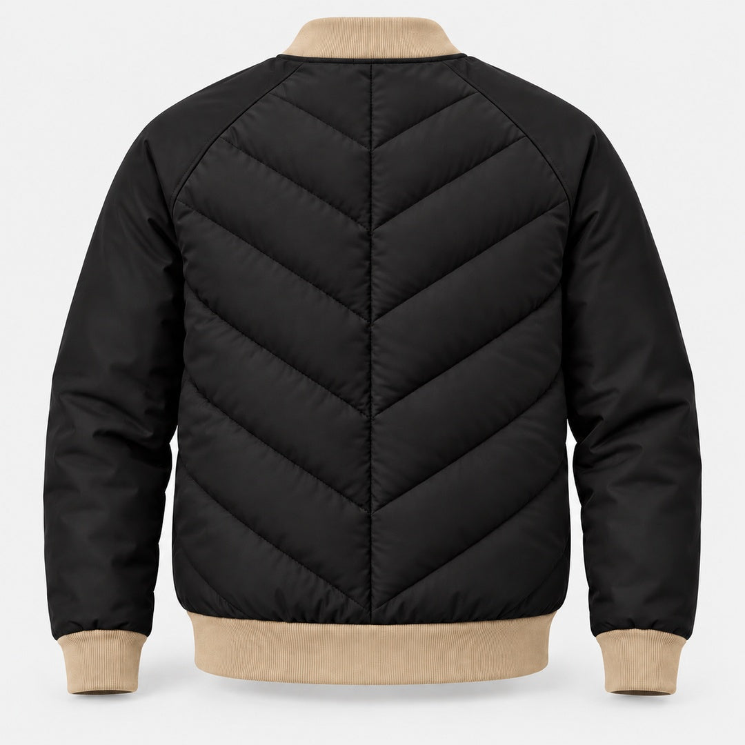 BIMOOX Orlena Winterjacke – Schwarz-Beige – Hinten