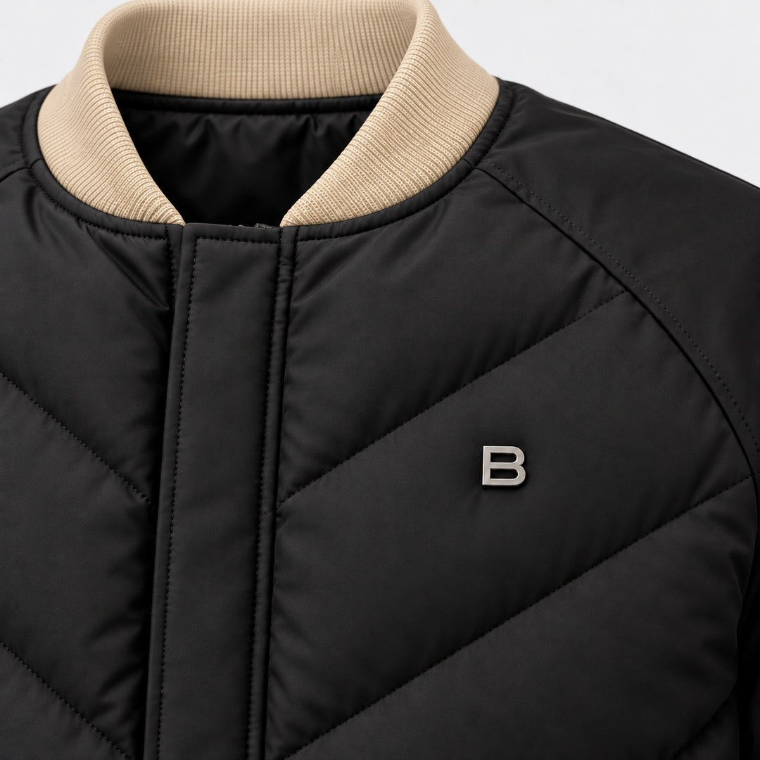 BIMOOX Orlena Winterjacke – Schwarz-Beige – Detail