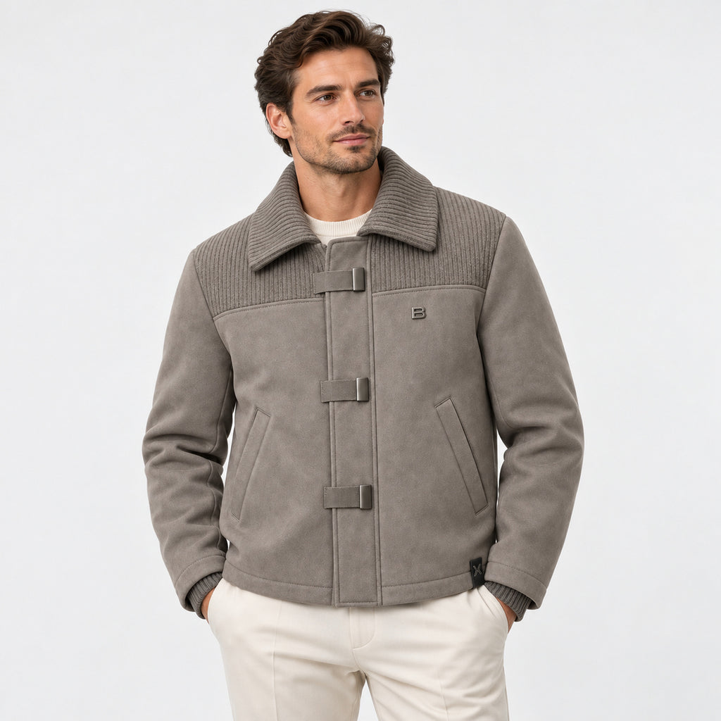 BIMOOX Venro Winterjacke – Grau – Model-Mann